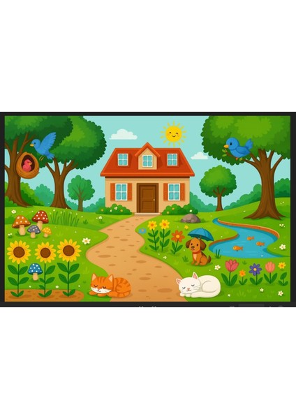 Anaokulu Pano,masallar,okul Etkinlik,kumaş Pano 150X200