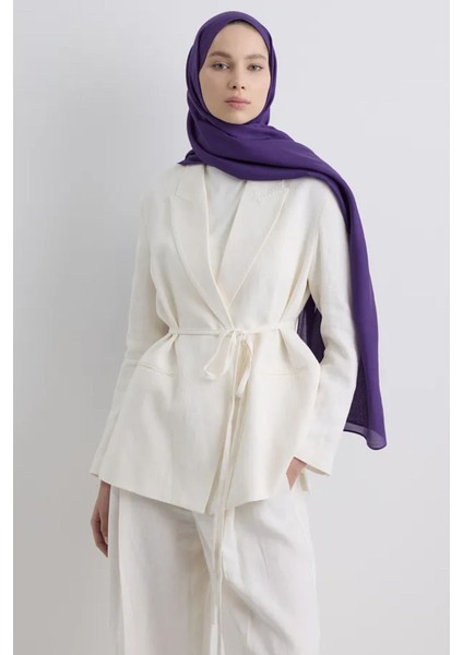 Paris Ipeği Patlıcan Mor Renk Pamuklu Şal