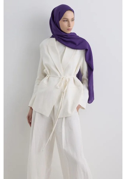 Paris Ipeği Patlıcan Mor Renk Pamuklu Şal