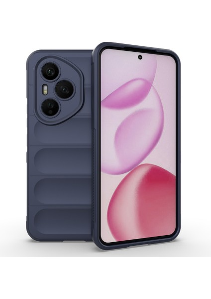 Honor 400 Pro Kılıf Esnek Tpu Oyuklu Arka Yüzey Tasarımlı Znth Etnik Silikon Kapak - Lacivert