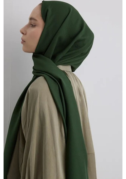 Paris Ipeği Koyu Zümrüt Renk Pamuklu Şal