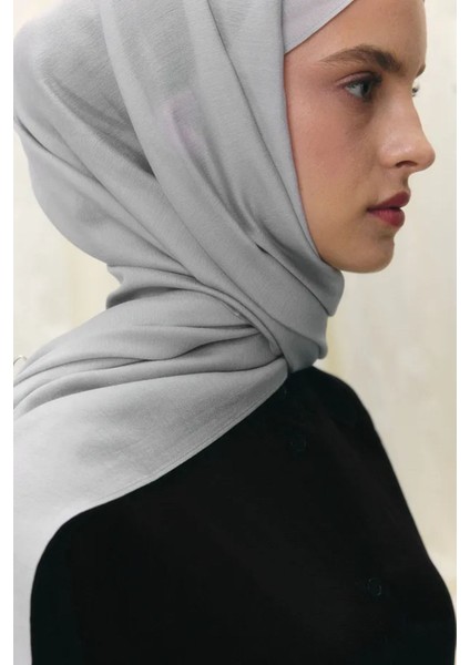 Paris Ipeği Koyu Gri Renk Pamuklu Şal