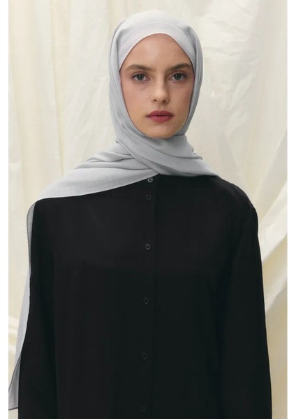 Paris Ipeği Koyu Gri Renk Pamuklu Şal