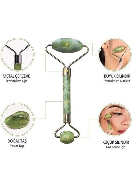 Argesco® Yeşim Taşı Çift Taraflı Cilt Masaj Aleti modelleri
