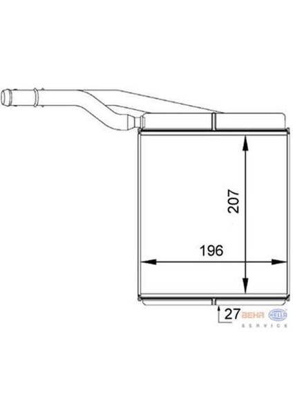 Mahle-Knecht-Behr AH143000P Kalorıfer Radyatoru 2 Sıra Transıt Connect Focus 1.4 1.6 1.8 2.0 16V 98>-04 O.e