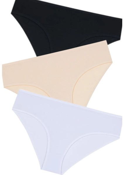 3'lü Kadın Düz Renk Pamuklu Likralı Külot fiyatları