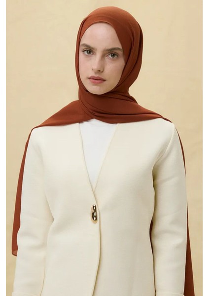 Paris Ipeği Kiremit Renk Pamuklu Şal