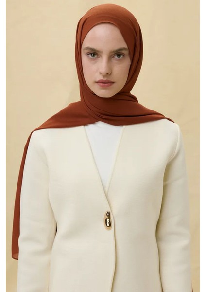 Paris Ipeği Kiremit Renk Pamuklu Şal