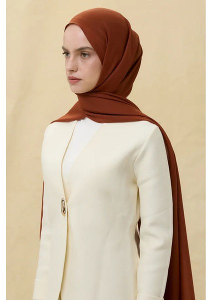 Paris Ipeği Kiremit Renk Pamuklu Şal