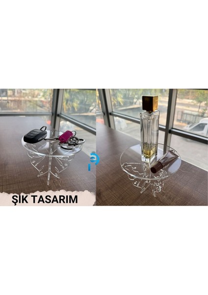Şeffaf Kelebek Tasarımlı Masaüstü Takı ve Makyaj Organizer Standı fiyatları