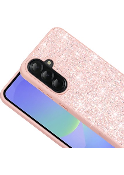 Galaxy A56 Kılıf Parlak Taşlı Tasarım Mbtk Pırlanta Kapak - Gold fırsatları
