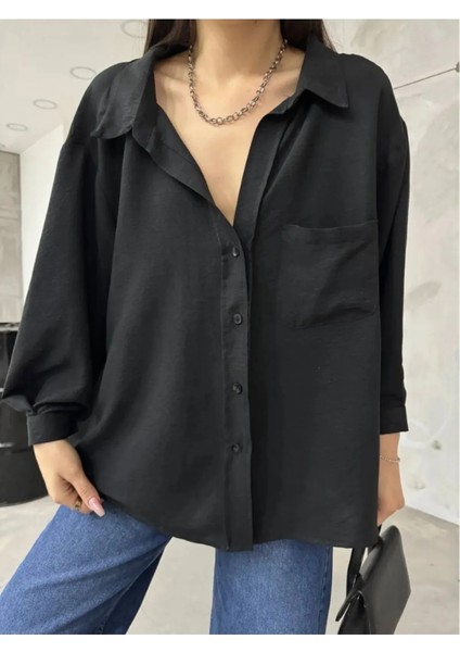 Kadın Yumuşak Dokulu Oversize Basic Gömlek fiyatları