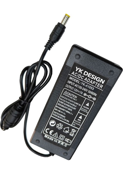 12V 7A 5.5*2.5mm Standart Uç Adaptör 12 Volt 7 Amper Ac-Dc Adaptör