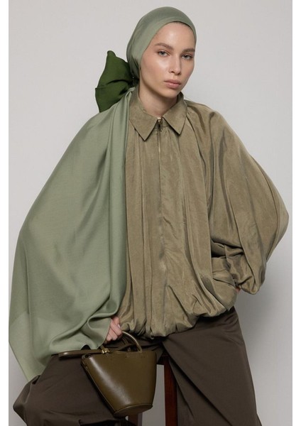 Paris Ipeği Mint Yeşil Renk Pamuklu Şal