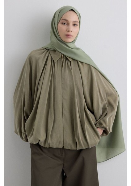 Paris Ipeği Mint Yeşil Renk Pamuklu Şal