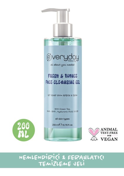 Everyday Beauty Nemlendirici ve Ferahlatici Yüz Temizleme Jeli 200 Ml*36