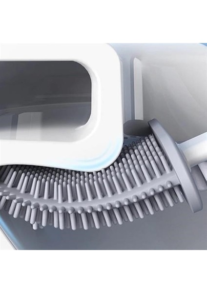 Argesco® Duvara Monte Edilebilir Kapaklı Askılı Klozet Yumuşak Silikon Başlıklı Tuvalet Fırçası Seti fırsatları