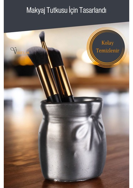 Makyaj Duzenleyici Makyaj Organizeri Makyaj Fırçalığı Makyaj Fırçası Altın Eskitme Renk Model 8