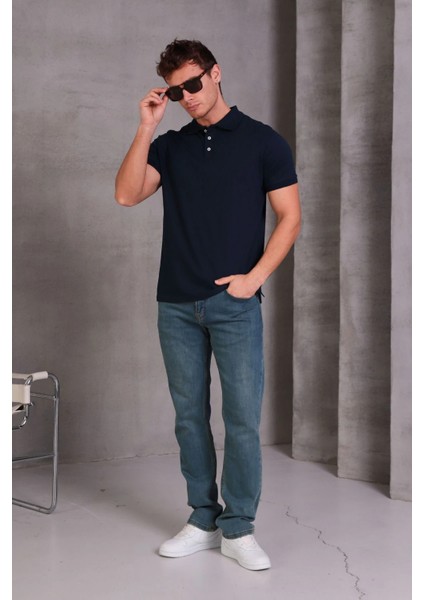 Erkek Slim Fit Pamuklu Yumuşak Doku Nefes Alan Kumaş Yakalı Tişört modelleri