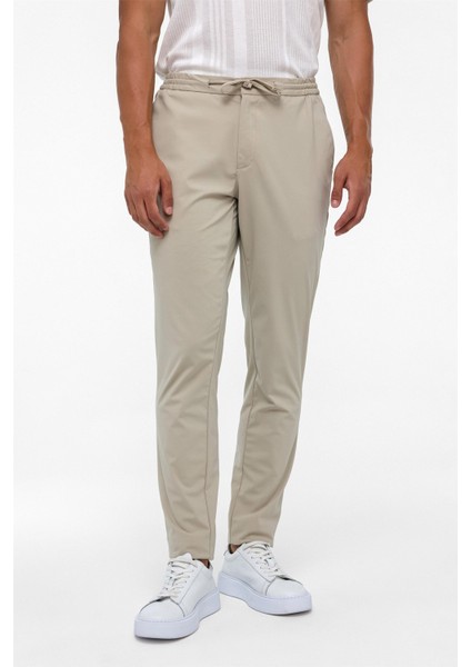 Bej Slim Armürlü Jogger Pantolon fiyatları