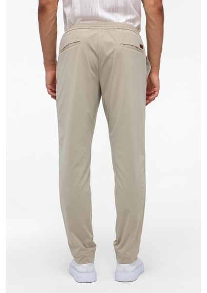 Bej Slim Armürlü Jogger Pantolon indirimleri