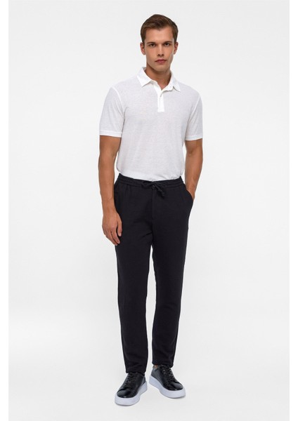 Siyah Slim Düz Jogger Pantolon