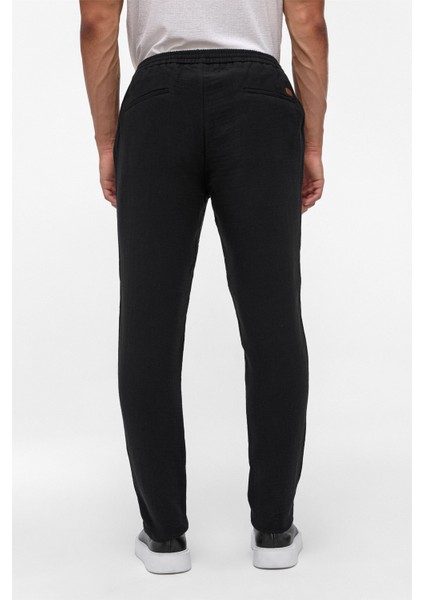 Siyah Slim Düz Jogger Pantolon indirimleri