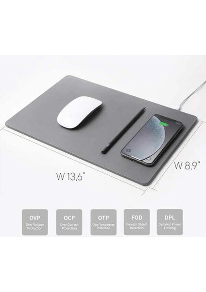 Hands 3 Wireless Şarjlı Mouse Pad Gri fiyatları