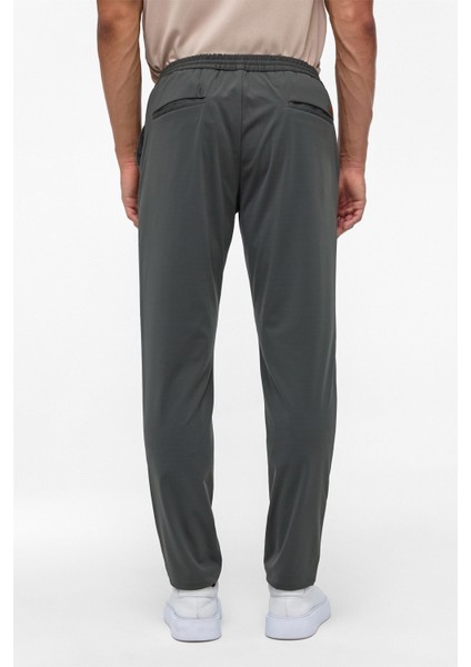 Koyu Haki Slim Armürlü Jogger Pantolon indirimleri
