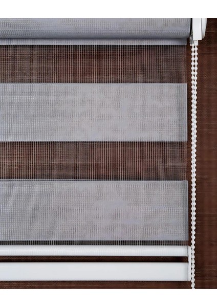 Orta Gri UNO Serisi (UNO60) Metal Kasa Düz Zebra Stor Perde