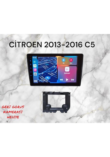 Citroen C5 2013-2016 Yıl Uyumlu 10,2 Inç Android Multimedya Carplay+Android Auto+Navigasyon