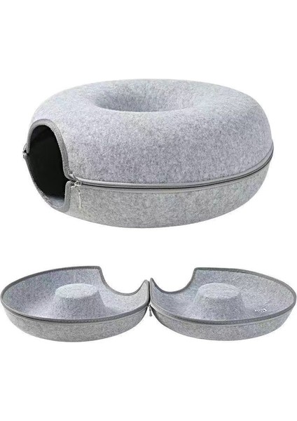 Donut Kedi Yatağı Çıkarılabilir ve Yıkanabilir Tünel Kedi Yatağı Tüm Mevsimler Için (Yurt Dışından)