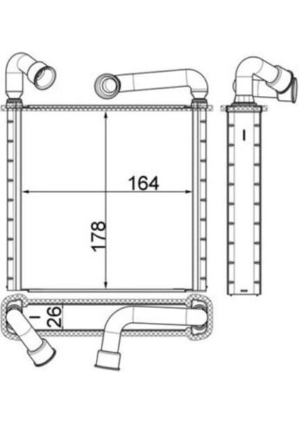 Mahle-Knecht-Behr AH253000S Kalorıfer Radyatoru Golf Vıı Octavıa 13> Crafter Kodıaq Arteon 17> Superb Passat Tt 15> Tıguan Ateca 16>