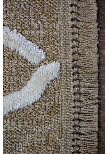 Dış Mekan ve Iç Mekan Halısı Krem Detaylı Jüt Halı Sisal Halı indirimleri