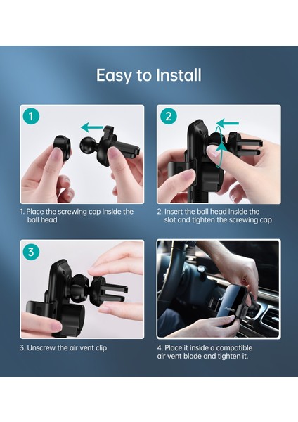 Araç Içi Kablosuz Manyetik Şarj Cihazı (T201-F) modelleri