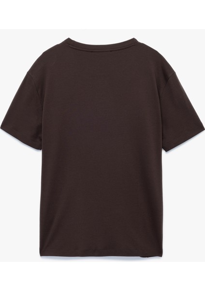 Regular Fit Bisiklet Yaka Pamuklu Kısa Kollu Basic Tişört fiyatları