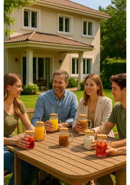 6 Adet Glassmate – Isıya Dayanıklı Bambu Kapaklı Bardak 650 ml fırsatları