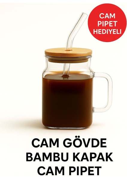 1 Adet Glassmate – Isıya Dayanıklı Bambu Kapaklı Bardak 650 ml fırsatları