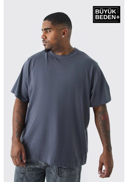 Süperlife Erkek Büyük Beden Bisiklet Yaka Tshırt SPRBTS10