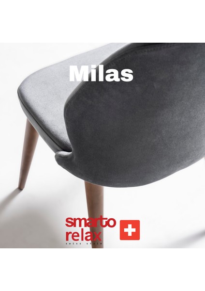 Milas 2’li Sandalye Seti — Ahşap Ayaklı, Gri Kumaş modelleri