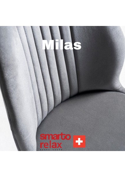 Milas 2’li Sandalye Seti — Ahşap Ayaklı, Gri Kumaş fırsatları