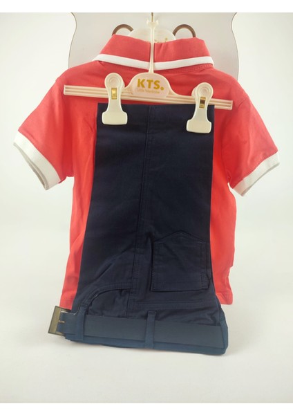 Polo Yaka Tişört, Şort ve Kemer 3'lü Erkek Çocuk Takım modelleri