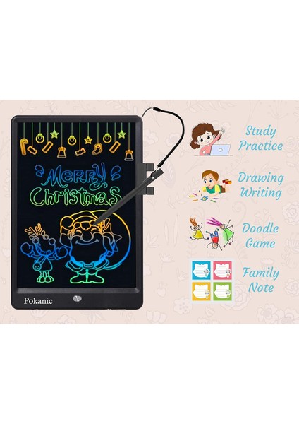 Renkli LCD Pad Çizim Tableti Öğrenme ve Eğitim Yazı Tahtası Silinebilir Yeniden Kullanılabilir Oyuncak Sihirli Doodle Çocuklar Çocuklar Için Öğrenci Öğretmen Okul Ev Ofis (Pembe, 11 (Yurt Dışından) fiyatları