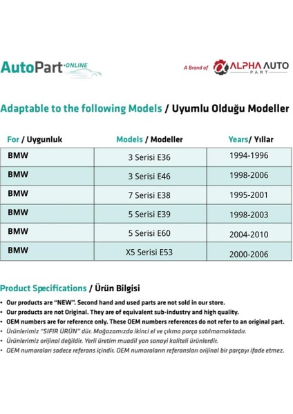 BMW ve Opel için Tampon Klipsi fiyatları