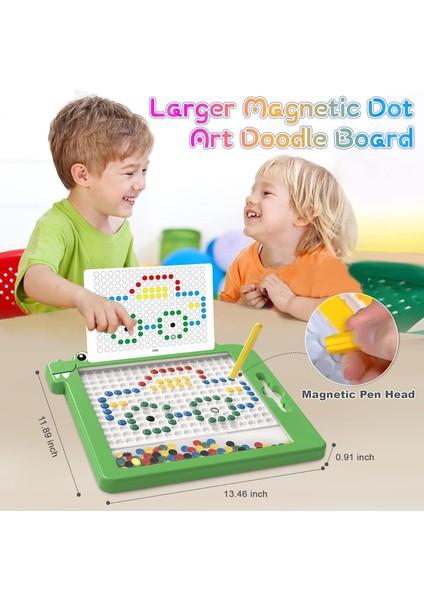Manyetik Nokta Sanatı Manyetik Doodle Tahtası, Çocuklar Için Manyetik Çizim Tahtası Yeni Yürümeye Başlayan Çocuklar Için Manyetik Doodle Tahtası 1-3 Ilginç Grafik Albümleri ile Man (Yurt Dışından)