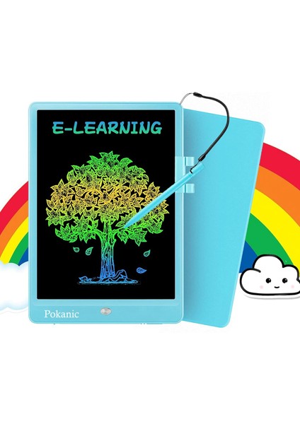 Renkli LCD Pad Çizim Tableti Öğrenme ve Eğitim Yazı Tahtası Silinebilir Yeniden Kullanılabilir Oyuncak Sihirli Doodle Çocuklar Çocuklar Için Öğrenci Öğretmen Okul Ev Ofis (Mavi, 10 (Yurt Dışından)