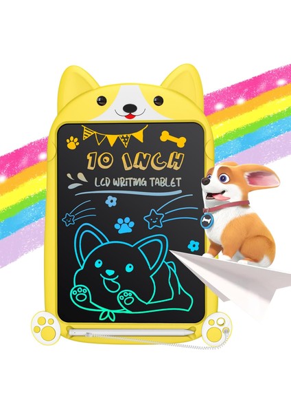 Çocuklar Için Oyuncaklar 3 4 5 6 7 Yaşındaki Kız Erkek, Çocuklar Için 10 Inç Doodle Kurulu LCD Yazma Tablet, 3-8 Kız Erkek Çocuklar Için Noel Doğum Günü Hediyesi Oyuncaklar, Otisti (Yurt Dışından)