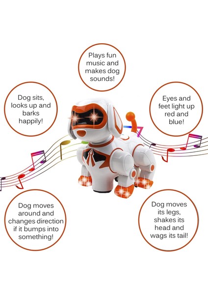 Çocuklar Için Akıllı Robot Köpek Oyuncakları, Erkek Çocuklar Için Interaktif Köpek Oyuncakları, Işıklı Sevimli Robot Yavru Köpek Arkadaş Oyuncakları, (Yurt Dışından) fiyatları