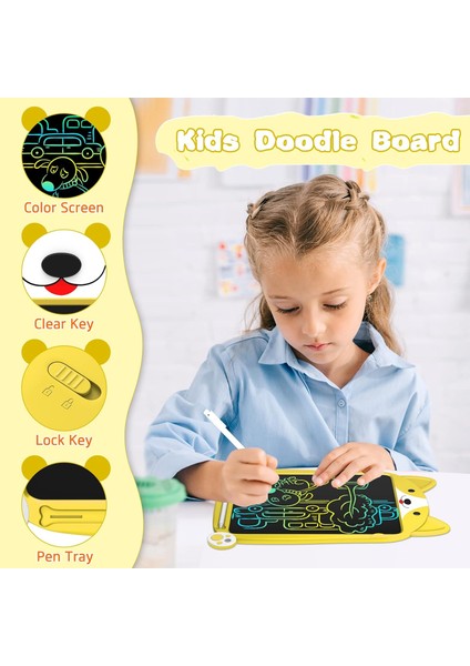 Çocuklar Için Oyuncaklar 3 4 5 6 7 Yaşındaki Kız Erkek, Çocuklar Için 10 Inç Doodle Kurulu LCD Yazma Tablet, 3-8 Kız Erkek Çocuklar Için Noel Doğum Günü Hediyesi Oyuncaklar, Otisti (Yurt Dışından)