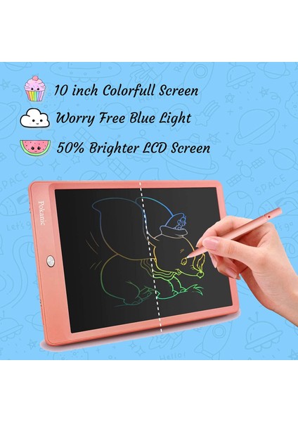 Renkli LCD Pad Çizim Tableti Öğrenme ve Eğitim Yazı Tahtası Silinebilir Yeniden Kullanılabilir Oyuncak Sihirli Doodle Çocuklar Çocuklar Için Öğrenci Öğretmen Okul Ev Ofis (Pembe, 11 (Yurt Dışından) modelleri